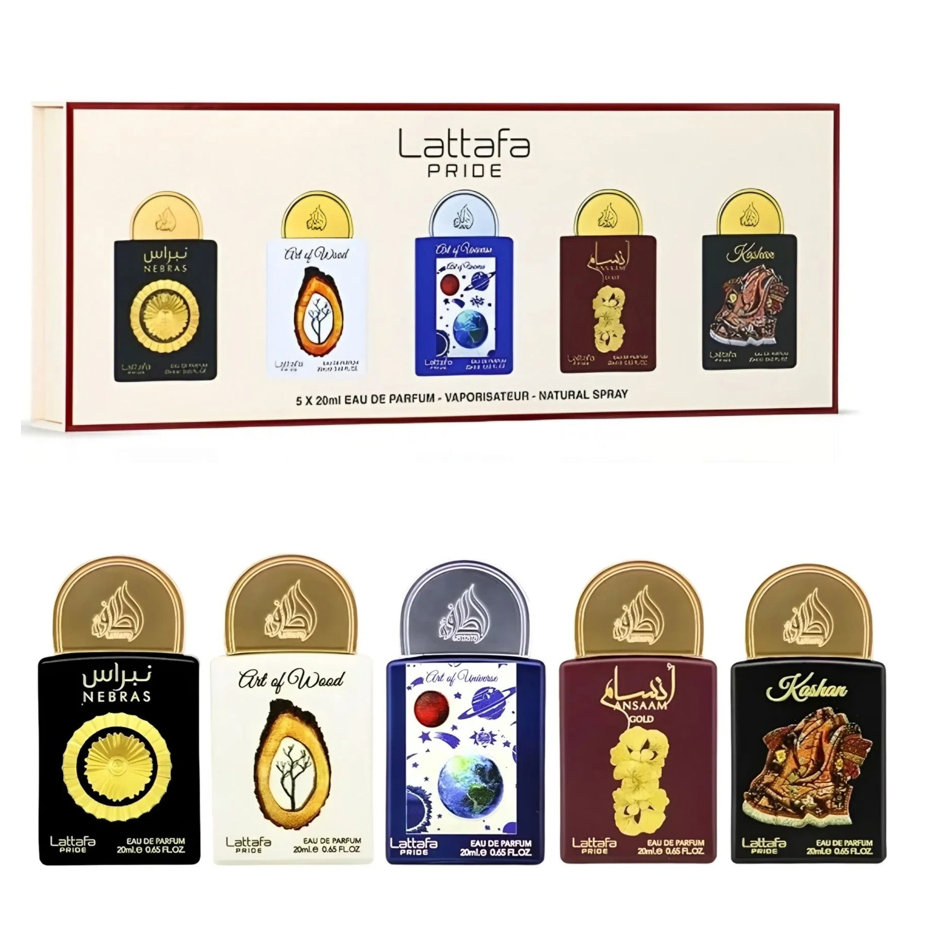 پک ادکلن ۵ عددی مینی لطافه پراید اورجینال  Lattafa pride